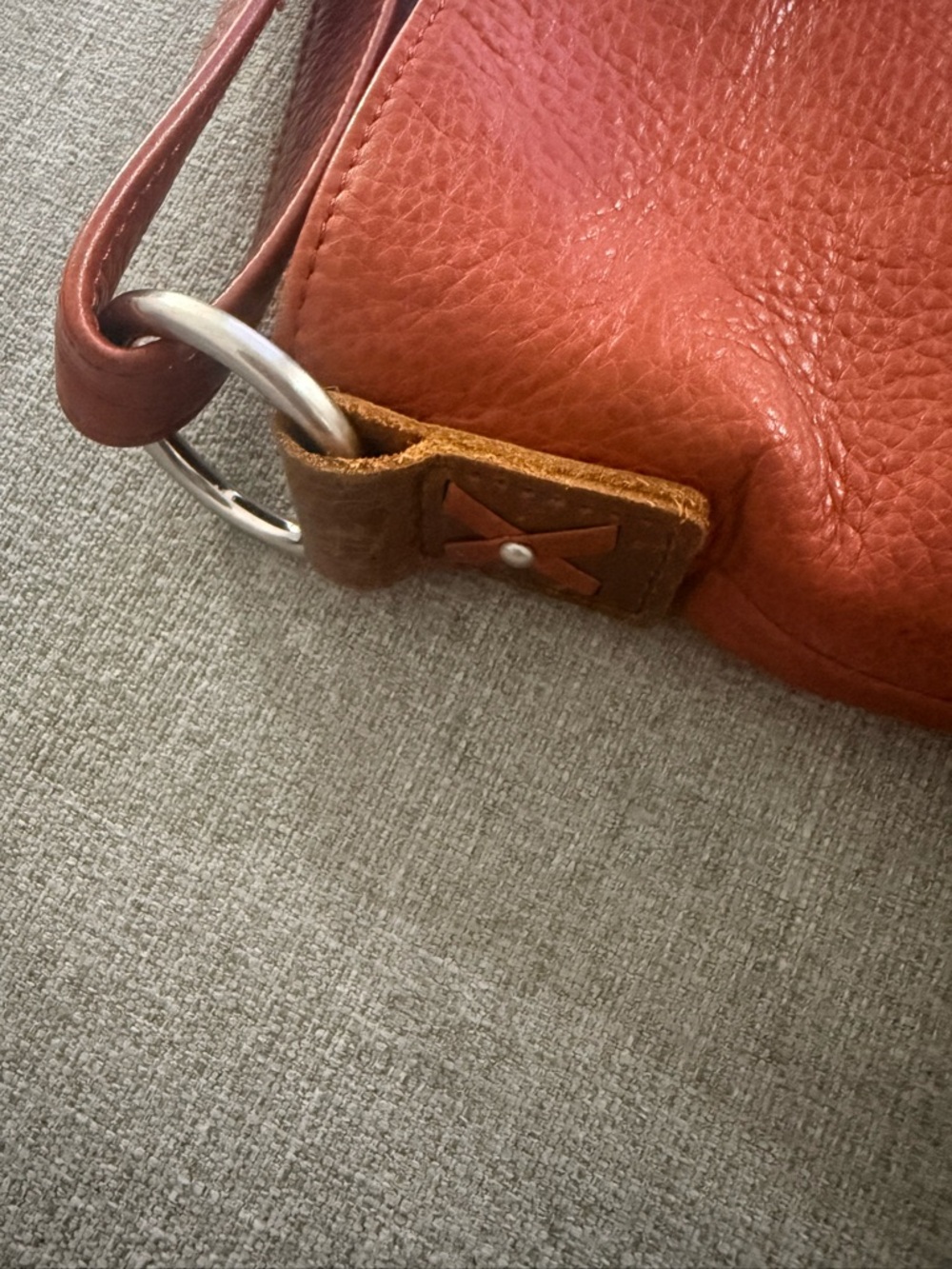 Osgoode Marley Classic‎ Red Leather Braided Accent Crossbody Bag - Picture 7 of 14